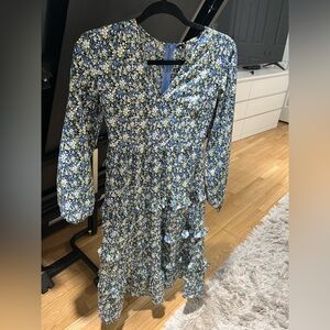 Floral Blue Maxi Dress